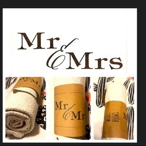 Mr. & Mrs. 36 x 24 Indoor Cotton Rug -Wedding Gift